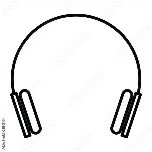 vector illustration of headphones