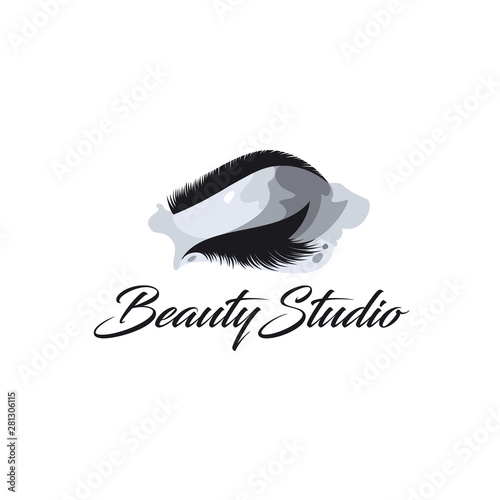 Vector logo design template for beauty salon. Lash and Brow