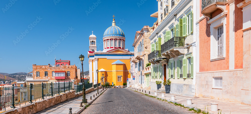 Fototapeta premium Ermoupoli town, Syros Island, Greece.