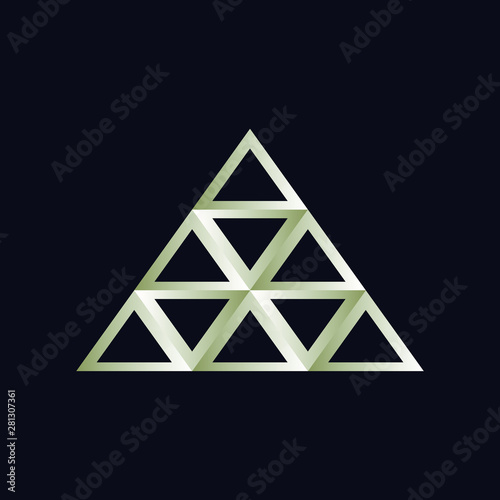 modern abstract triangle design 