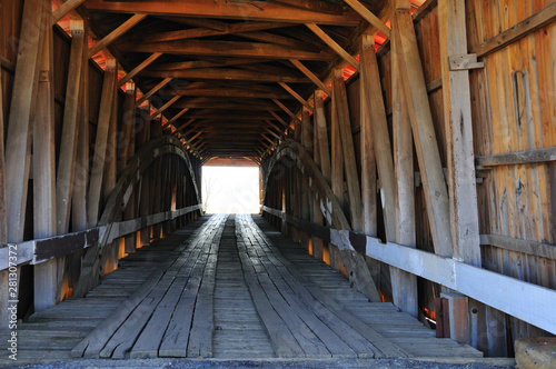 Interior of Covered Bridge, Crooks Covered Bridge