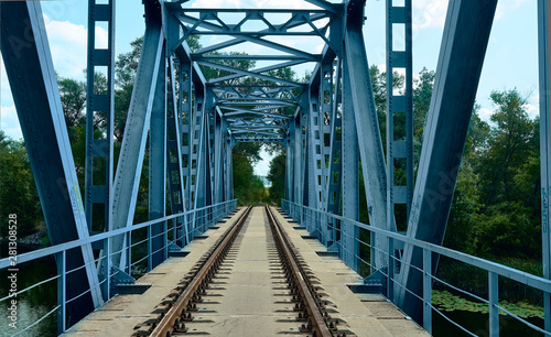 railway rails and bridge elements