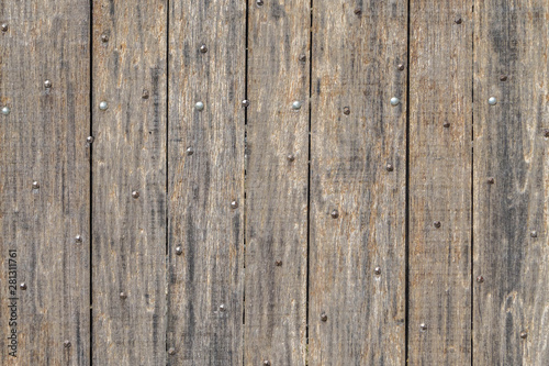 Old rustic wooden surface with horizontal planks  background with copy space