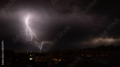 Thunderstorm in Madrid
