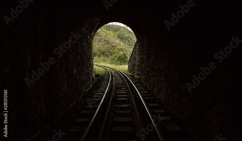 railway in the tunnel