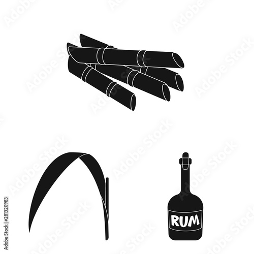 Vector design of sucrose and technology logo. Set of sucrose and cane stock vector illustration.