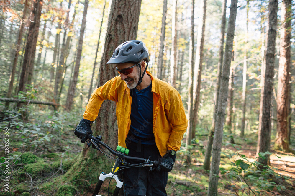 Active mountain bike man Active mountain bike man