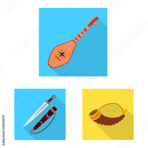 Vector design of culture and sightseeing logo. Collection of culture and originality stock vector illustration.