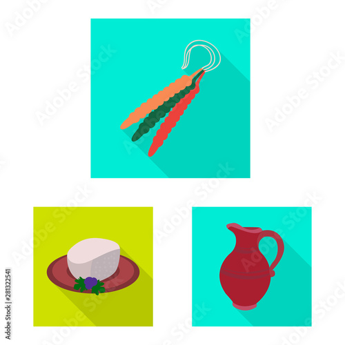 Vector design of culture and sightseeing symbol. Collection of culture and originality stock symbol for web.