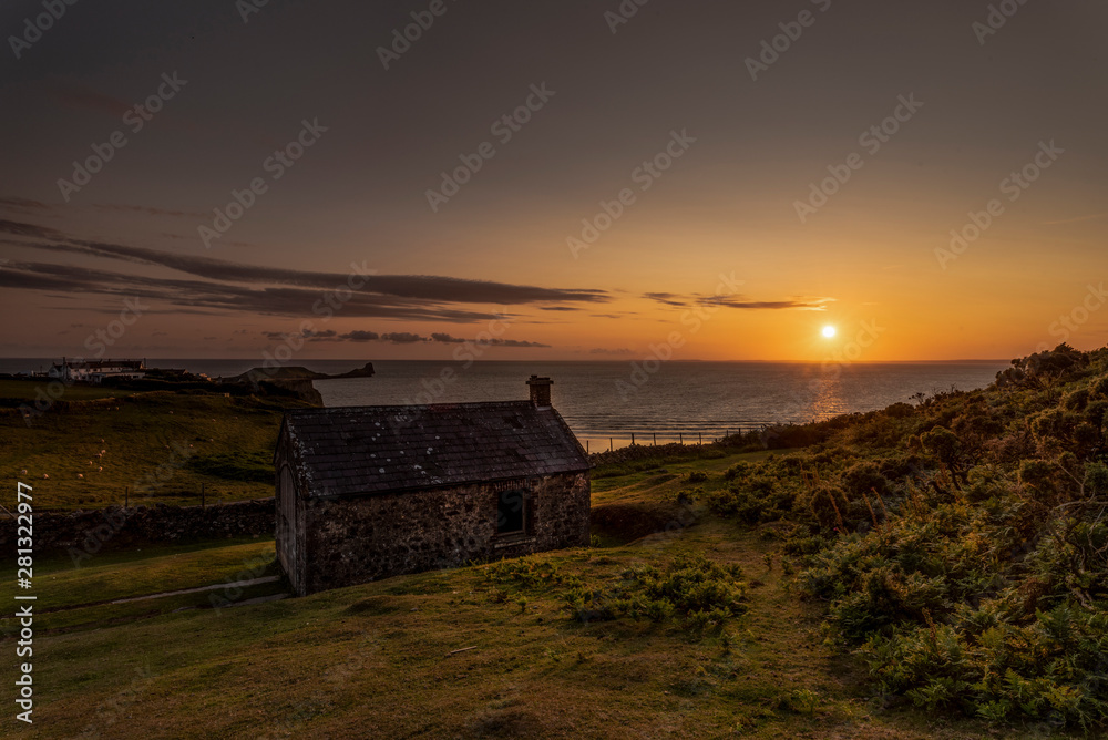 Old building at Rhossili bay, Gower, Swansea Old building at Rhossili bay, Gower, Swansea