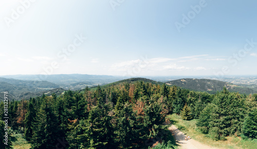 Fototapeta Naklejka Na Ścianę i Meble -  Panorama from a mountain Wielka Czantoria