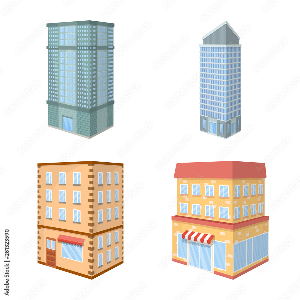 Isolated object of city and build logo. Set of city and apartment stock symbol for web. Isolated object of city and build logo. Set of city and apartment stock symbol for web.