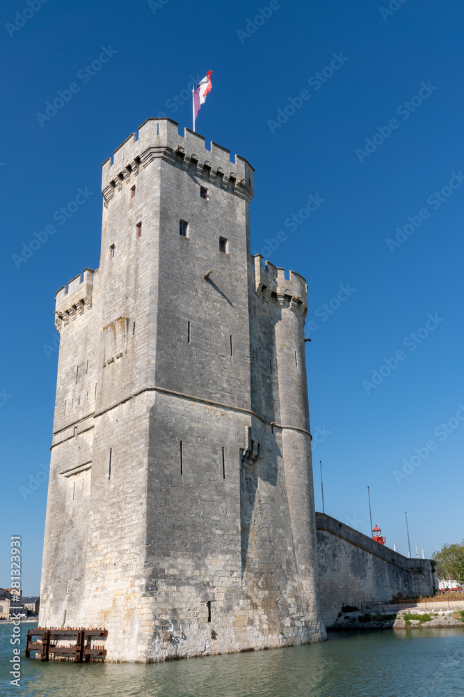 Tour Saint Nicolas Towers of ancient fortress of La Rochelle in Charente France