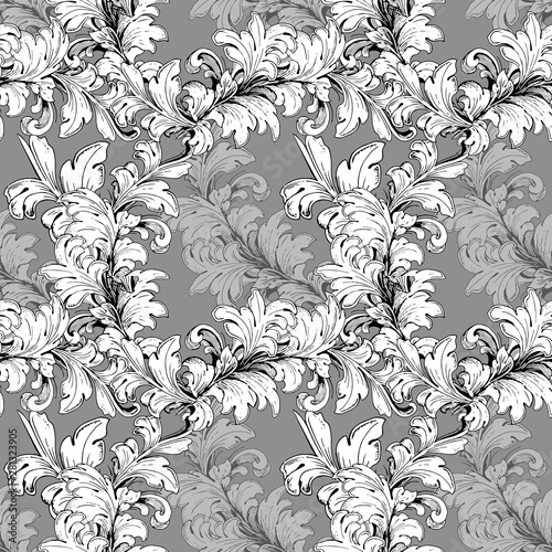 Vintage Flower pattern.background. Ornamental texture with flowers. Vector hand draw damask patter for greeting cards and wedding invitations.Seamless texture for wallpapers, textile, wrapping.