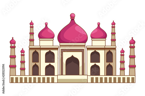 Taj mahal india antique monument building