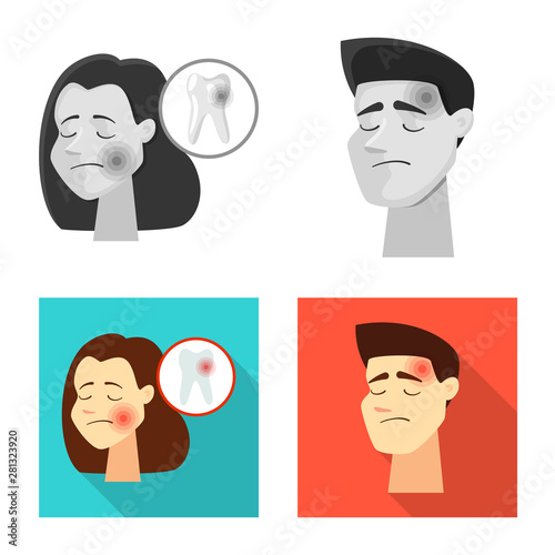Vector illustration of hospital and rendering sign. Collection of hospital and help stock vector illustration.