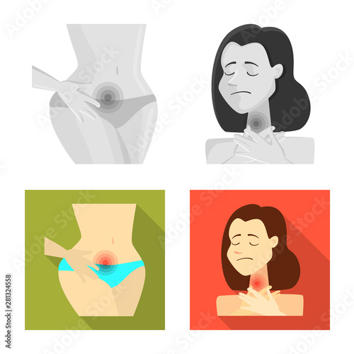 Isolated object of hospital and rendering symbol. Collection of hospital and help stock symbol for web.