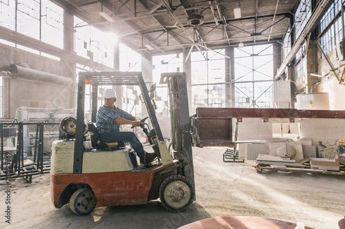 Wallpaper Mural Forklift Operator at Warehouse Torontodigital.ca