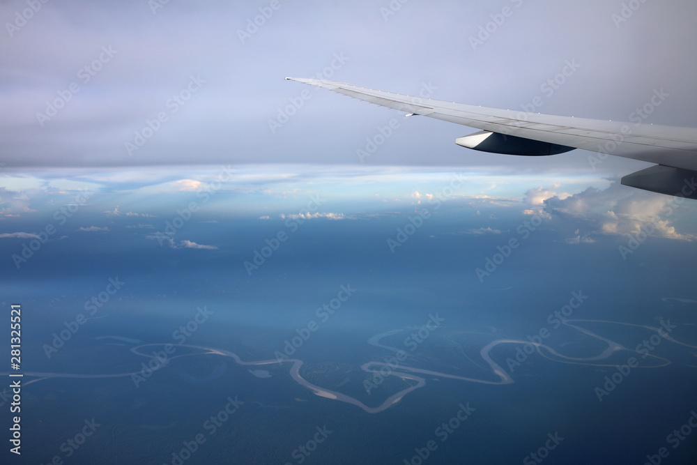Fototapeta premium Flug nach Südamerika