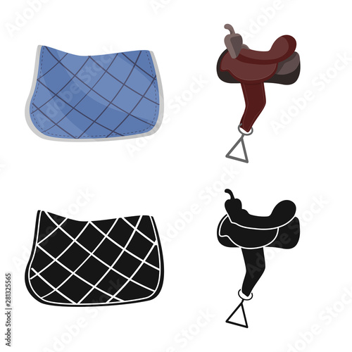 Isolated object of equipment and riding symbol. Collection of equipment and competition stock vector illustration.