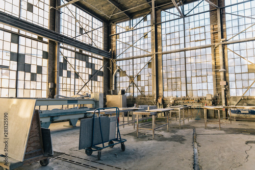 Interior of Industrial Stone Workshop photo