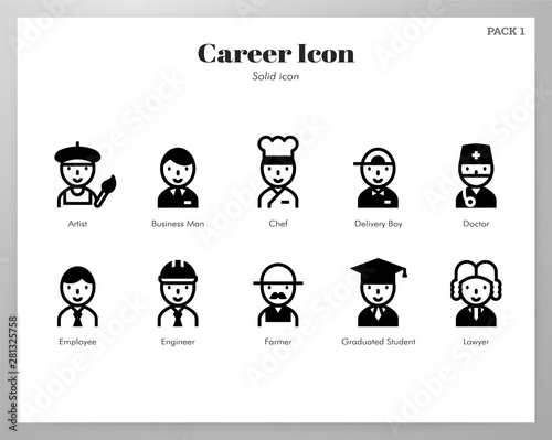 Career icons Solid pack