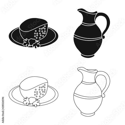 Vector design of culture and sightseeing symbol. Collection of culture and originality stock vector illustration.