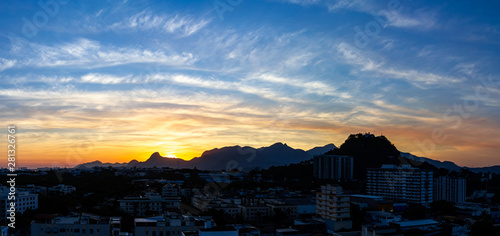 Sunset in Rio de Janeiro, Jacarepagua photo