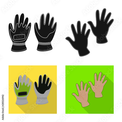 Vector illustration of silhouette and safety sign. Collection of silhouette and comfort stock vector illustration.