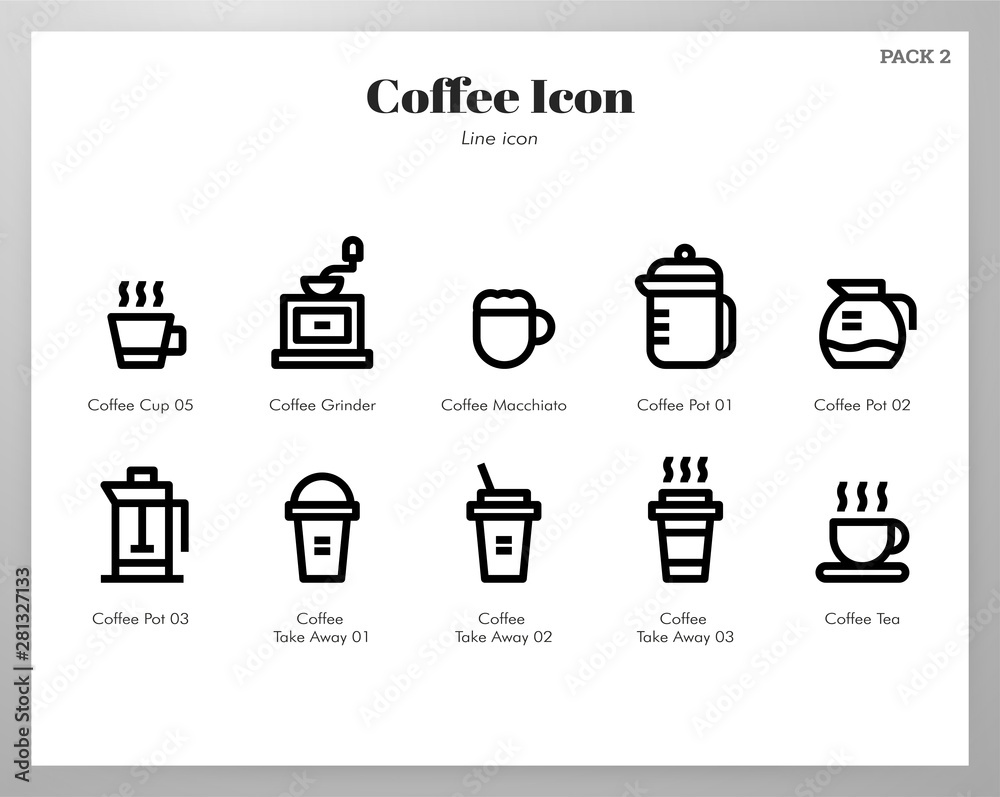 Coffee icons Line pack Coffee icons Line pack