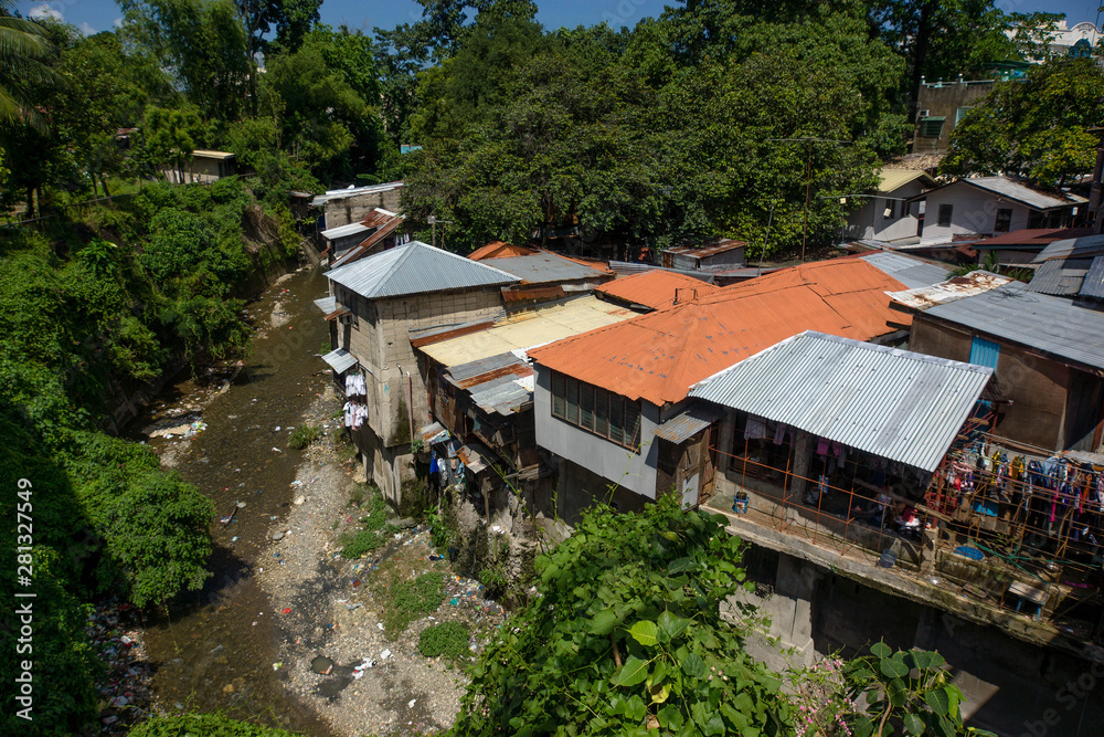 The slum areas in Philippines