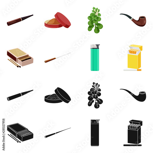 Vector design of refuse and stop logo. Set of refuse and habit stock vector illustration.