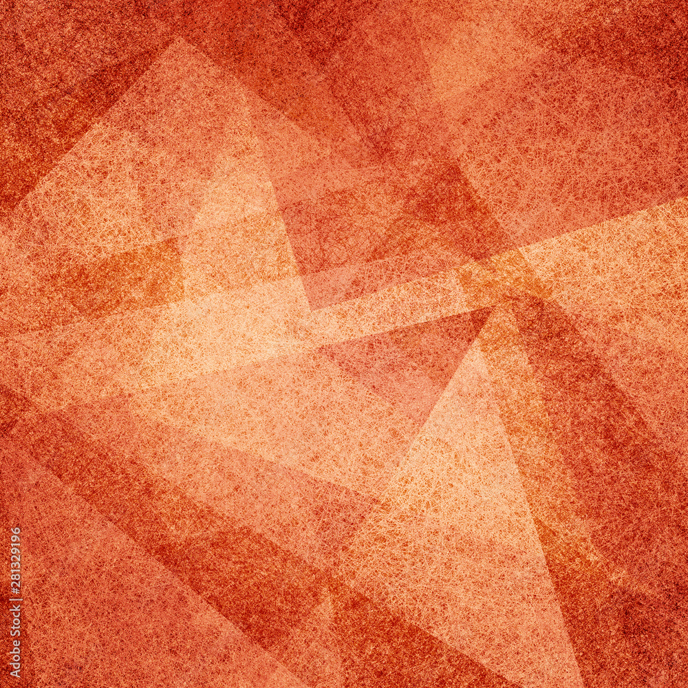 abstract autumn background with orange and red triangle and polygon ...