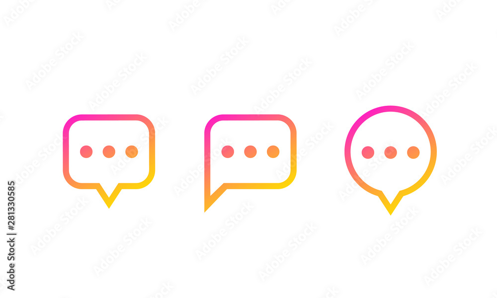 Obraz premium comment, chat, post or message icons
