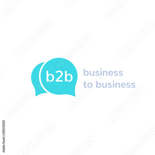 B2B, Business to business, vector logo