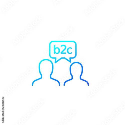 b2c line icon on white