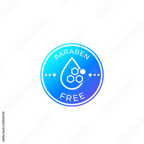 Paraben free vector label or badge