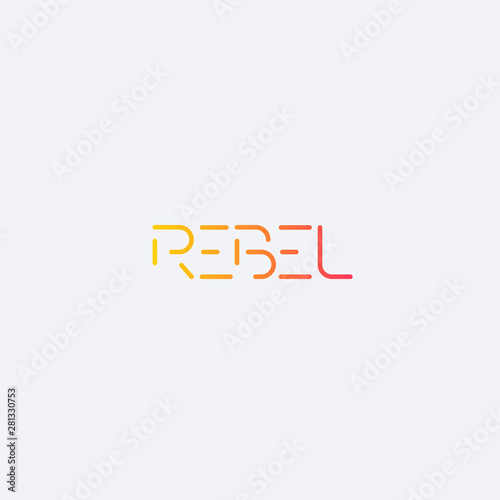 Rebel, minimal vector logo design