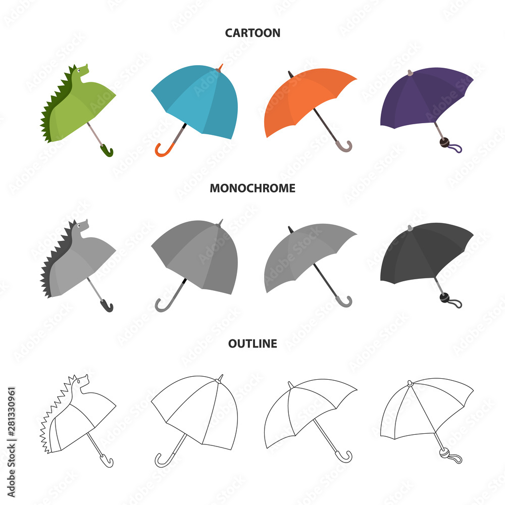 Obraz premium Vector design of protection and closed sign. Collection of protection and rainy vector icon for stock.