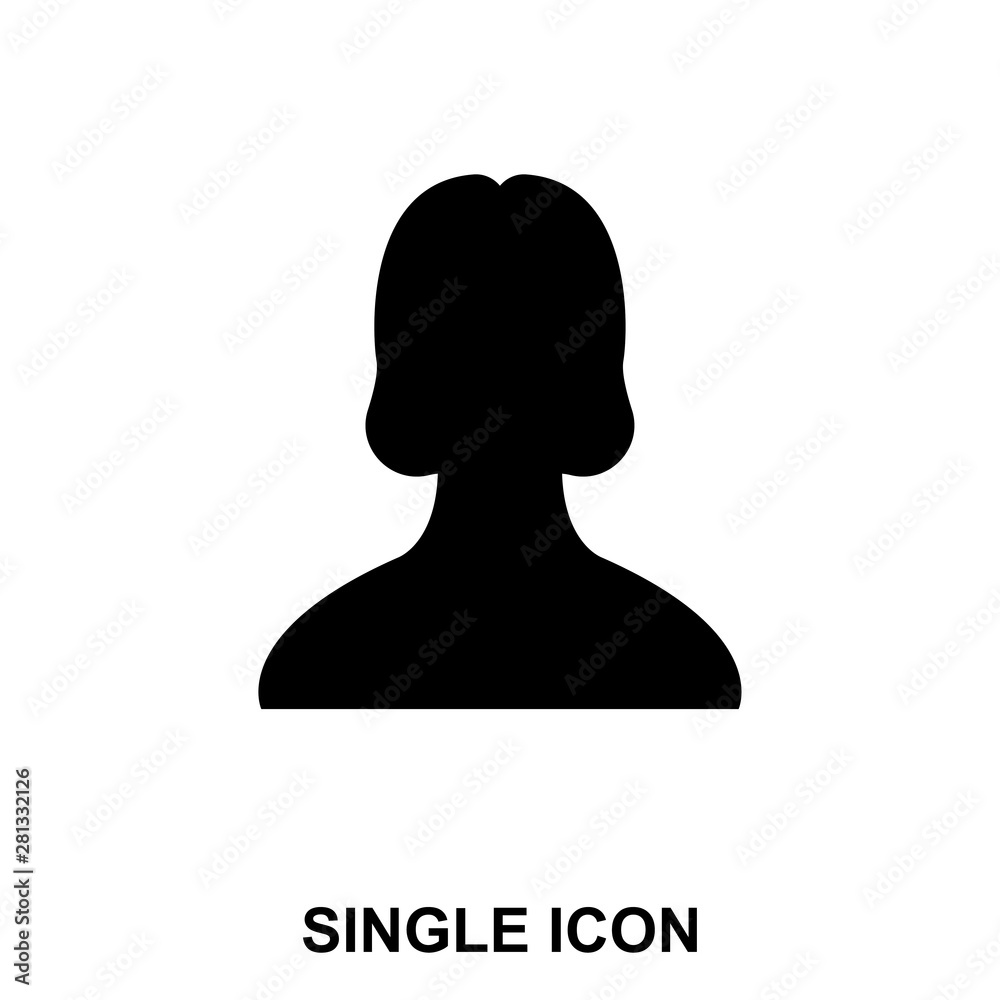 Female account icon for web and mobile Female account icon for web and mobile