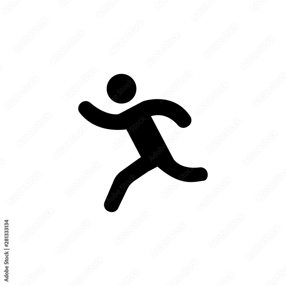 Running man icon illustration isolated vector sign symbol