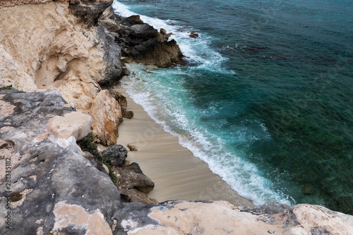 Isla Mujeres, Yucatan / Mexico - July, 23, 2019: Isla Mujers Beach Punta Sur photo