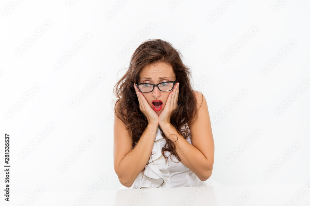 Failure and mistake. Office staff concept. Business education. Ambitious female. Woman eyeglasses attractive teacher. Business lady attractive secretary. Business academy. Business coach speaker Failure and mistake. Office staff concept. Business education. Ambitious female. Woman eyeglasses attractive teacher. Business lady attractive secretary. Business academy. Business coach speaker