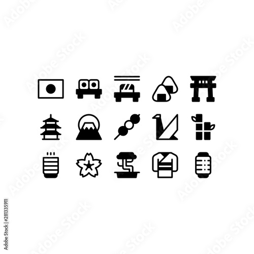 Japan filled icons