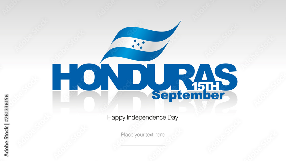 Honduras Independence Day flag logo icon banner