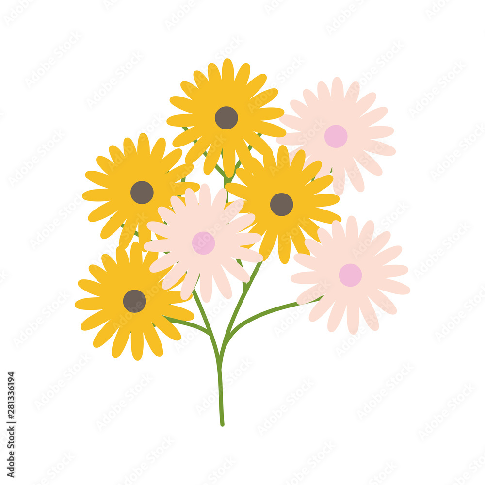 Obraz premium sunflowers garden plant decorative icon