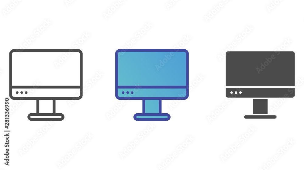 Monitor vector icon sign symbol Monitor vector icon sign symbol