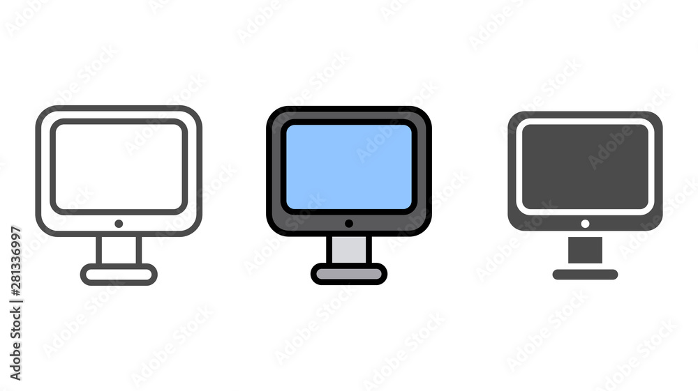 Monitor vector icon sign symbol Monitor vector icon sign symbol