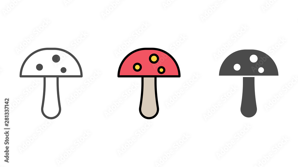 Mushroom vector icon sign symbol Mushroom vector icon sign symbol
