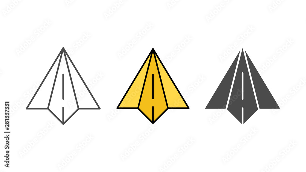 Paper plane vector icon sign symbol Paper plane vector icon sign symbol